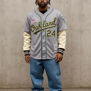 Mitchell & Ness Gray Cooperstown Collection Patch Jersey